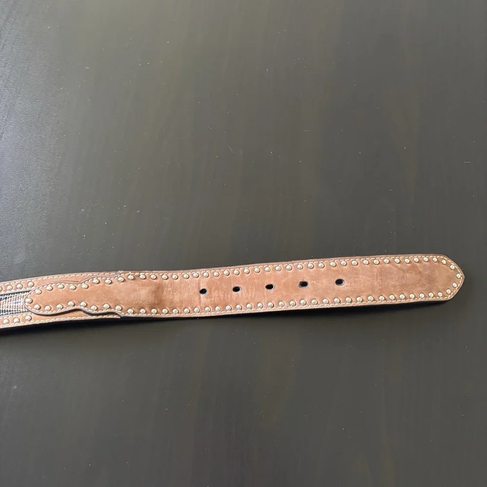 Nocona Western‎ Studded Belt Woven Southwest Style Size 40 (46